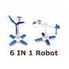 3PCS DIY Solar Puzzle Toys 6 in 1 Educational Solar Power Kits Novelty Solar Robots for Kids