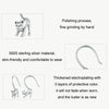 Sterling Silver S925 Cute Cat Open Earrings