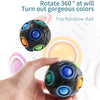 2 PCS Gyro Rainbow Ball Fingertip Decompression 10-Hole Rubik Cube Toys(White)