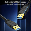 USB 3.0 Male To USB 3.0 Male Double End USB Cable, Length:0.3m(Black)