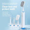 LSHOW YJK108 Multi-function Facial Cleansingand Teeth Cleaning Instrument with LED Auxiliary Light(White)