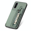 For Samsung Galaxy S25 5G Carbon Fiber Horizontal Flip Zipper Wallet Phone Case(Green)