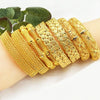 B-47 24K Gold Plated Bracelets Women Wedding Sand Gold Bracelet