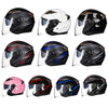 GXT 708 Electric Vehicle Dual Lens Helmet Four Seasons Safety Helmet, Size: M(Bright Black Blue)
