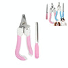Small Pet Nail Clipper Set, Pink, Stainless Steel, with File