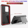 For Samsung Galaxy S20+ Dustproof Pressure-proof Shockproof PC + TPU Case with Card Slot & Mirror(Black)