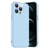 For iPhone 12 Pro Nano Lens Cover Liquid Silicone Phone Case(Light Blue)