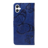 For Samsung Galaxy A06 4G / 5G 3D Butterfly Embossed Pattern Flip Leather Phone Case(Blue)