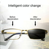 Dual-purpose Photochromic Presbyopic Glasses, +2.50D(Gold)