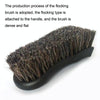 JY-26589412 Car Interior Dusting Oiling Polishing Cleaning Horsehair Brush(Black)