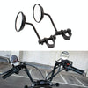SF-127 Motorcycle Small Round Rearview Mirror Reversing Mirror(Black)