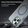 For iPhone 13 Pro Max MagSafe Frosted Translucent TPU + PC Full Coverage Phone Case(Dark Blue)