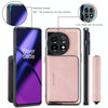 For OnePuls 11 JEEHOOD Magnetic Zipper Horizontal Flip Phone Leather Case(Pink)