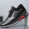 Men Spring Shoes Inner Height Increase Casual Sneakers, Size: 40(Black 6cm)