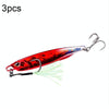 3 PCS PROBEROS LF103 Simulation Metal Sea Fishing Bait, Specification: 30g(E With Hook)