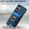 For Samsung Galaxy S25+ 5G Retro Splitable Magnetic Card Bag Leather Phone Case(Blue)