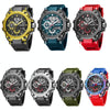 SMAEL 8060 Waterproof Sports Alloy Men Watch Luminous Display HD Mirror Watch(Red)