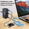 440W GaN USB Power Adapter Travel Charger with 3 x USB, 5 x PD Port, Plug:US Plug(Black)