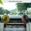 F829 Portable Car Air Outlet Electric Cooling Fan with LED Light(White)