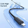 USAMS US-SJ699 USB to 8 Pin 2.4A Striped Fast Charge Data Cable, Length:3m(Blue)