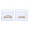 Halloween Accessories Micro-Inlaid Zircon Hip-Hop Braces, Colour: Gold Upper Teeth
