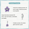 S925 Sterling Silver Purple Flower Pendant DIY Bracelet Accessories Beads