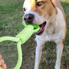 Dog Treat Ball Toy, Rope Tug, Teeth Cleaning, Orange-Red