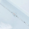 S925 Sterling Silver Platinum-Plated Teardrop-Shaped Zircon Bracelet(BSB185)