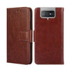 For Asus Zenfone 8 Flip Crystal Texture Leather Phone Case(Brown)