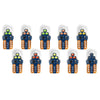 10pcs W5W Width Indicator Light Flashing LED Crystal License Plate Light(Random Color Delivery)
