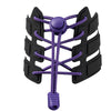 1pairs Spring Buckle Lazy Elastic Shoelaces For Adults And Children 110cm(NO.69 Purple)