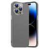 For iPhone 14 Pro Max Nano Lens Cover Liquid Silicone Phone Case(Titanium Gray)