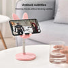 03247 Rabbit Retractable Phone Lazy Bracket Foldable Desktop Holder(Pink)