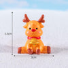 Micro Landscape Christmas Decorations Accessories Desktop Small Ornaments, Style: No.7 Bell Sitting Deer