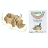 WUDE 002 Rhino Pen Holder Phone Stand 3D Three -Dimensional Puzzle Board Children Wood Puzzles Model