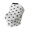 Multifunctional Cotton Nursing Towel Safety Seat Cushion Stroller Cover(Love on White)