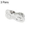 3 Pairs 9 Speed (Silver) ZH405 Mountain Road Bicycle Chain Magic Buckle Chain Quick Release Buckle