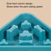 Slow Feed Dog & Cat Bowl - Blue - Triangle Bone Shape