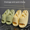 Summer Household Massage Slippers Bathroom Non-Slip Shower Thick Sole Slippers, Size: 36-37(Black)