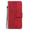 For Asus Zenfone 9 Geometric Embossed Flip Leather Phone Case(Red)