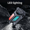 KUQIBAO Motorcycle Helmet Waterproof Bluetooth Headset With Light(Soft Microphone)