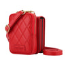 For Samsung Galaxy Z Flip6 AwQuer Crossbody Zipper Wallet Bag Litchi Leather Phone Case(Red)