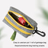 Oxford Cloth Dog Poop Bag Dispenser (Grey/Yellow Zippers)