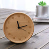 Simple Home Study Solid Wood Decorative Bedside Beech Alarm Clock(Round Greek)