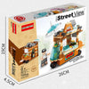 LELE BROTHER Children Assembling Mini City Street Scene Building Blocks, Style: 8613-2 Octopus Dumpling Car
