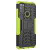 For Alcatel 3L (2021) Tire Texture Shockproof TPU+PC Protective Case with Holder(Green)