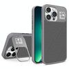 For iPhone 13 Pro Max Folding Holder Carbon Fiber MagSafe Phone Case(Grey)