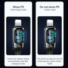 USAMS US-SJ545 U78 Type-C / USB-C to 8 Pin PD Aluminum Alloy Digital Display Fast Charging Data Cable, Length: 1.2m(White)