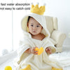 70x140cm Kids Bath Towel Thickened High Density Coral Fleece Hooded Cloak Water Absorbent Cape(Yellow)