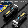 S03 4 x SMD 3030 + COB Strong Light USB Rechargeable LED Flashlight